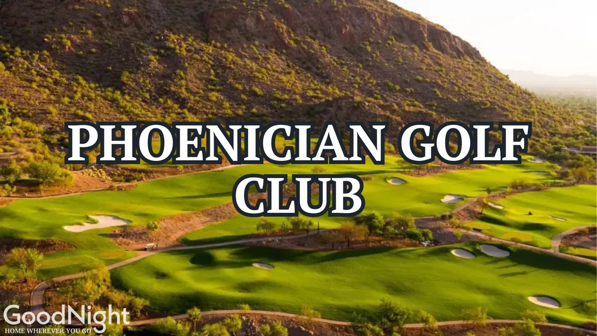 A lush golf course stretches out with a vibrant green fairway leading towards a scenic mountain backdrop. The landscape is dotted with palm trees and the soft glow of the setting sun illuminates the terrain, inviting relaxation and play. Golfers can be seen enjoying a round, emphasizing the area's appeal to enthusiasts.